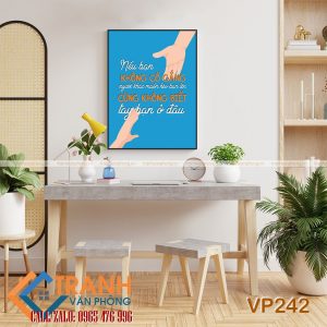 Tranh động lực slogan trang trí - VP242