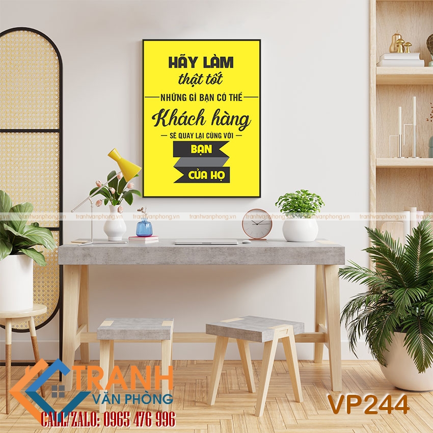 Tranh động lực slogan trang trí - VP244 1 Tranh động lực slogan trang trí - VP244