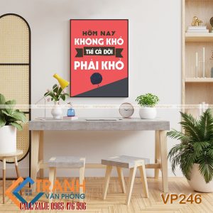 Tranh động lực slogan trang trí - VP246