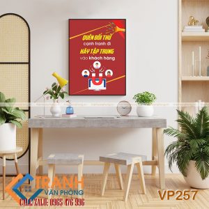 Tranh động lực slogan trang trí - VP257