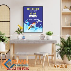 Tranh động lực slogan trang trí - VP258