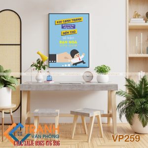 Tranh động lực slogan trang trí - VP259