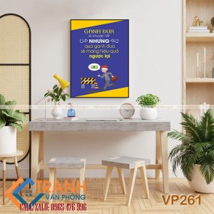 Tranh động lực slogan trang trí - VP261