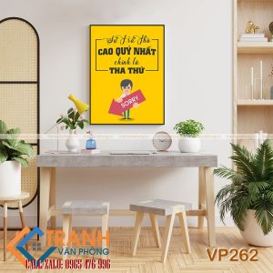 Tranh động lực slogan trang trí - VP262