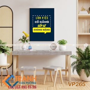 Tranh động lực slogan trang trí - VP265