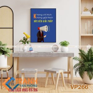 Tranh động lực slogan trang trí - VP266