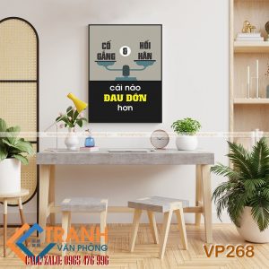 Tranh động lực slogan trang trí - VP268