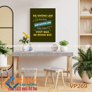 Tranh động lực slogan trang trí - VP269