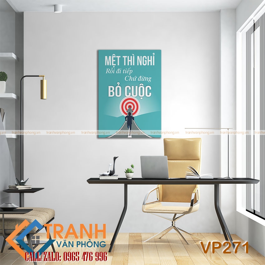 Tranh động lực slogan trang trí - VP271 2 Tranh động lực slogan trang trí - VP271 - Ảnh 2