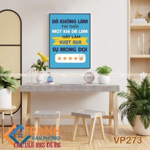 Tranh động lực slogan trang trí - VP273