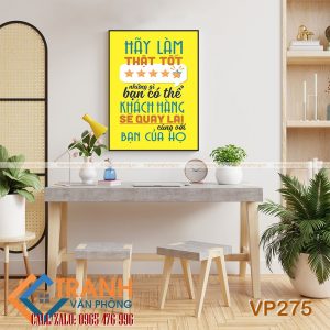 Tranh động lực slogan trang trí - VP275