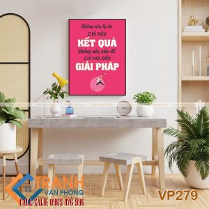Tranh động lực slogan trang trí - VP279