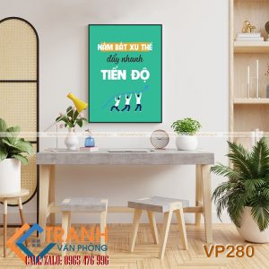 Tranh động lực slogan trang trí - VP280