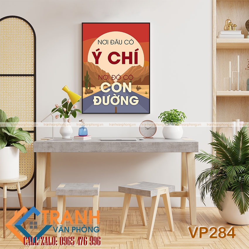 Tranh động lực slogan trang trí - VP284 1 Tranh động lực slogan trang trí - VP284