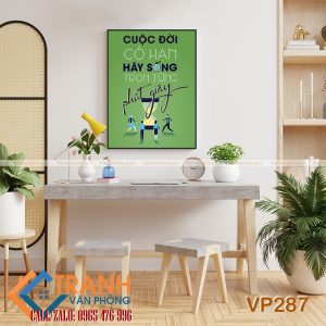 Tranh động lực slogan trang trí - VP287