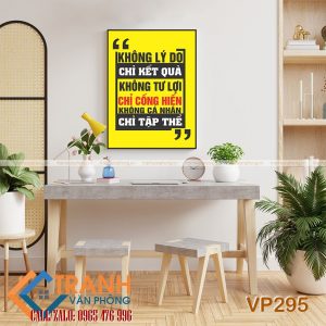 Tranh động lực slogan trang trí - VP295