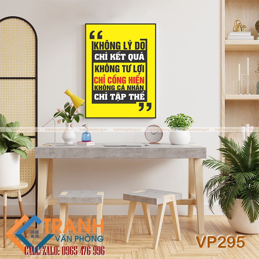 Tranh động lực slogan trang trí - VP295 1 Tranh động lực slogan trang trí - VP295