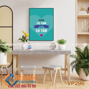 Tranh động lực slogan trang trí - VP296