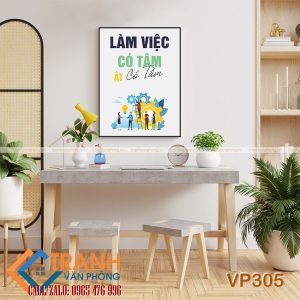 Tranh động lực slogan trang trí - VP305