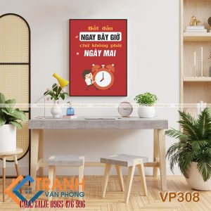 Tranh động lực slogan trang trí - VP308