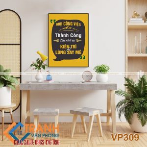 Tranh động lực slogan trang trí - VP309