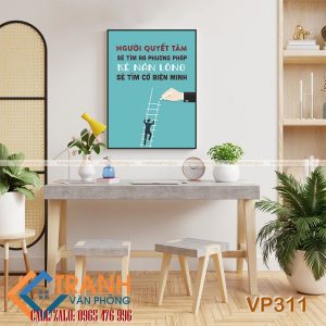 Tranh động lực slogan trang trí - VP311