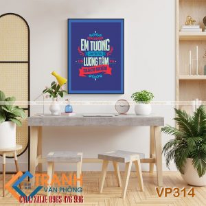 Tranh động lực slogan trang trí - VP314