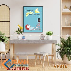 Tranh động lực slogan trang trí - VP316