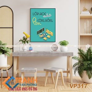 Tranh động lực slogan trang trí - VP317
