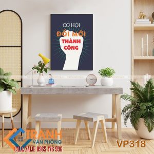 Tranh động lực slogan trang trí - VP318