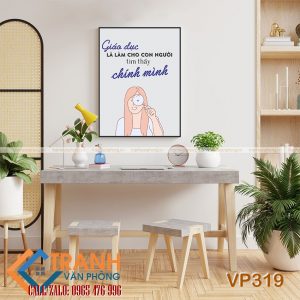 Tranh động lực slogan trang trí - VP319