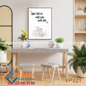 Tranh động lực slogan trang trí - VP321