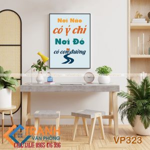 Tranh động lực slogan trang trí - VP323