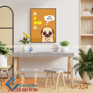 Tranh động lực slogan trang trí - VP324