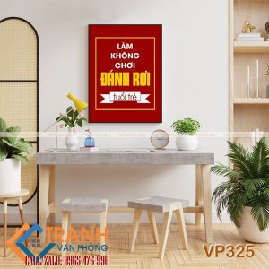Tranh động lực slogan trang trí - VP325