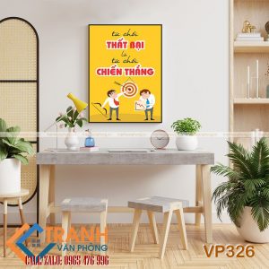 Tranh động lực slogan trang trí - VP326