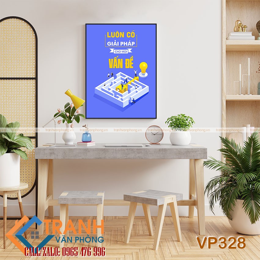 Tranh động lực slogan trang trí - VP328 1 Tranh động lực slogan trang trí - VP328