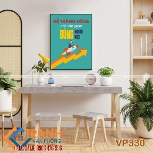 Tranh động lực slogan trang trí - VP330