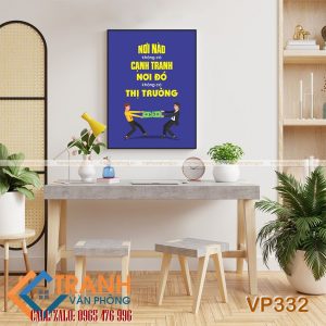 Tranh động lực slogan trang trí - VP332