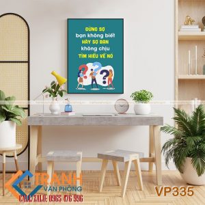 Tranh động lực slogan trang trí - VP335