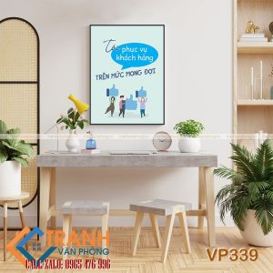 Tranh động lực slogan trang trí - VP339