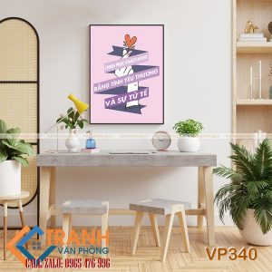 Tranh động lực slogan trang trí - VP340
