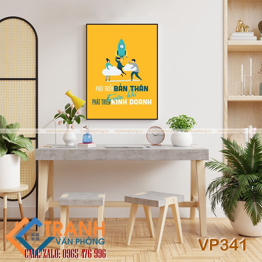 Tranh động lực slogan trang trí - VP341 1 Tranh động lực slogan trang trí - VP341