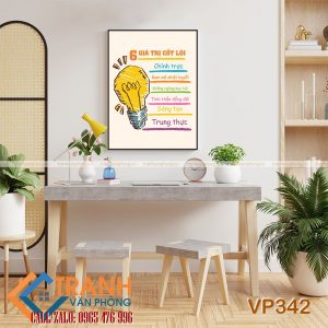 Tranh động lực slogan trang trí - VP342