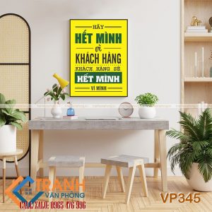 Tranh động lực slogan trang trí - VP345