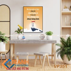 Tranh động lực slogan trang trí - VP351