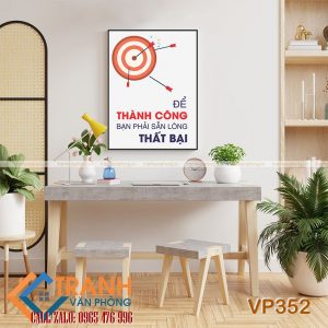 Tranh động lực slogan trang trí - VP352