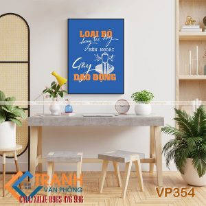 Tranh động lực slogan trang trí - VP354