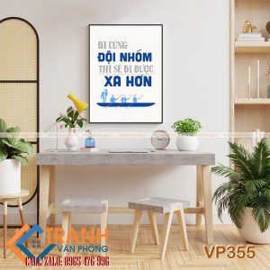 Tranh động lực slogan trang trí - VP355