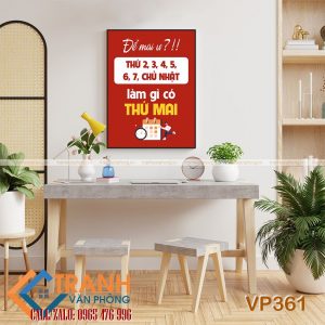 Tranh động lực slogan trang trí - VP361